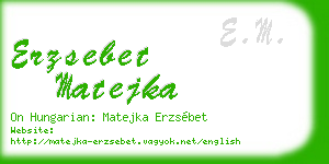 erzsebet matejka business card